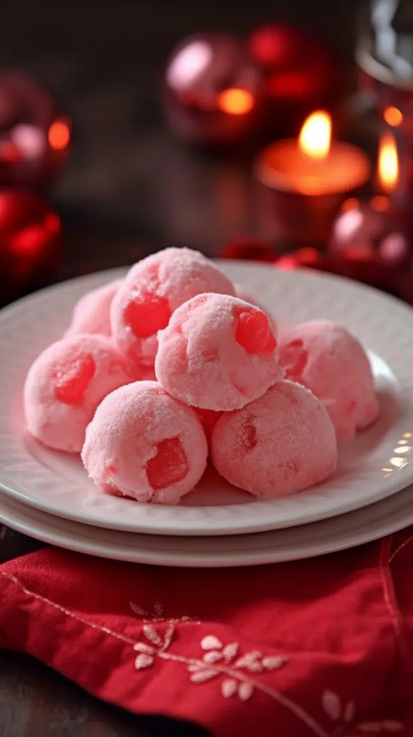 Delicious cherry shortbread cookies on a plate, perfect for dessert