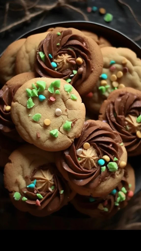 Tray of melt-in-your-mouth coffee butter cookies baked to perfection