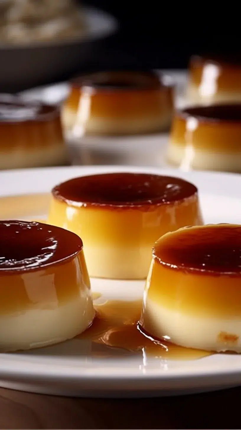 Mini crème brûlée cheesecakes topped with caramelized sugar crust