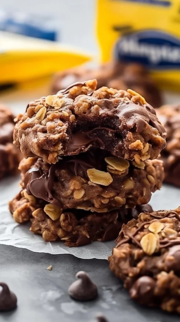 No-Bake Butterfinger Oatmeal Cookies ready to enjoy