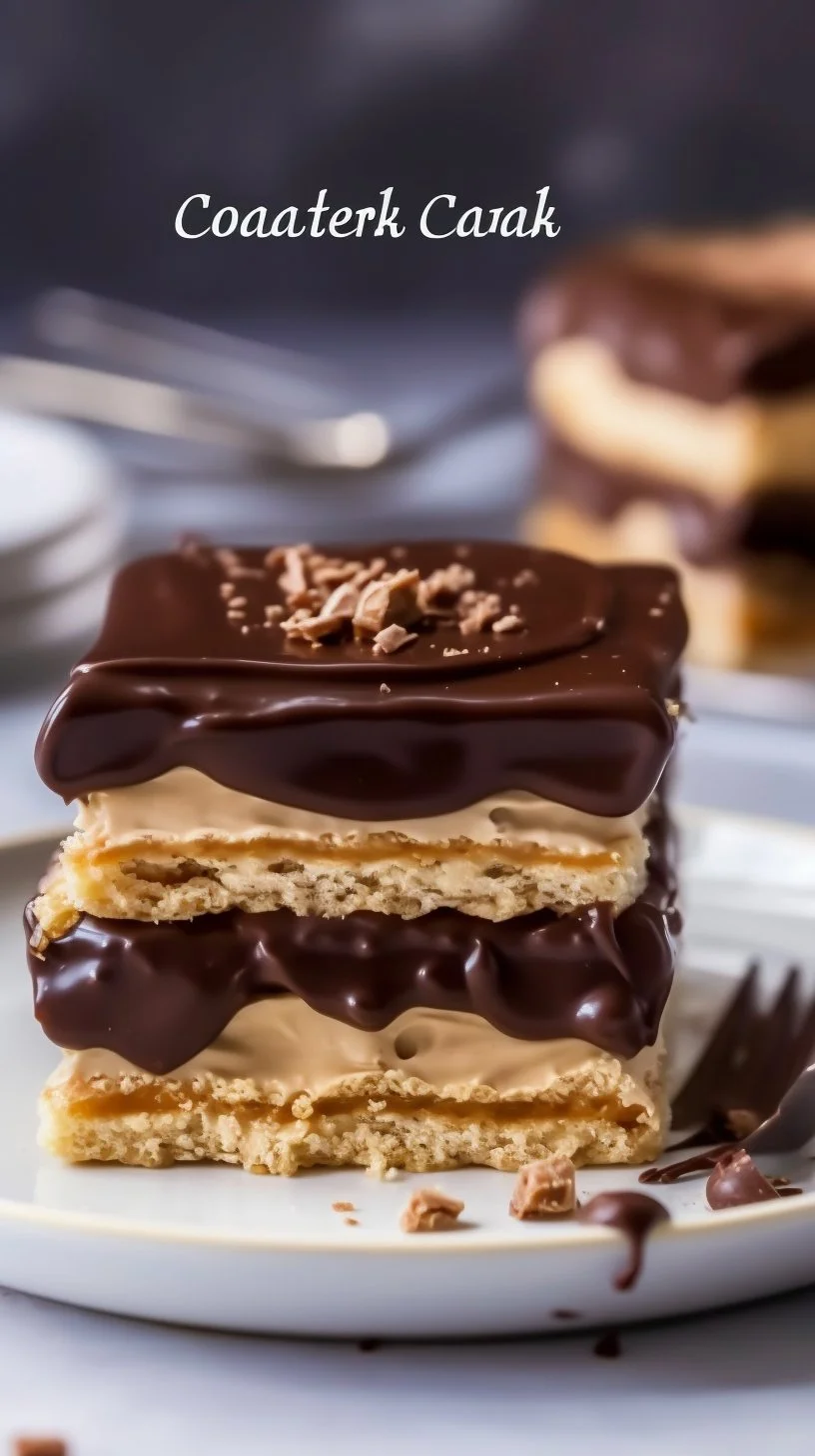 No-Bake Chocolate Eclair Cake with creamy filling and chocolate glaze