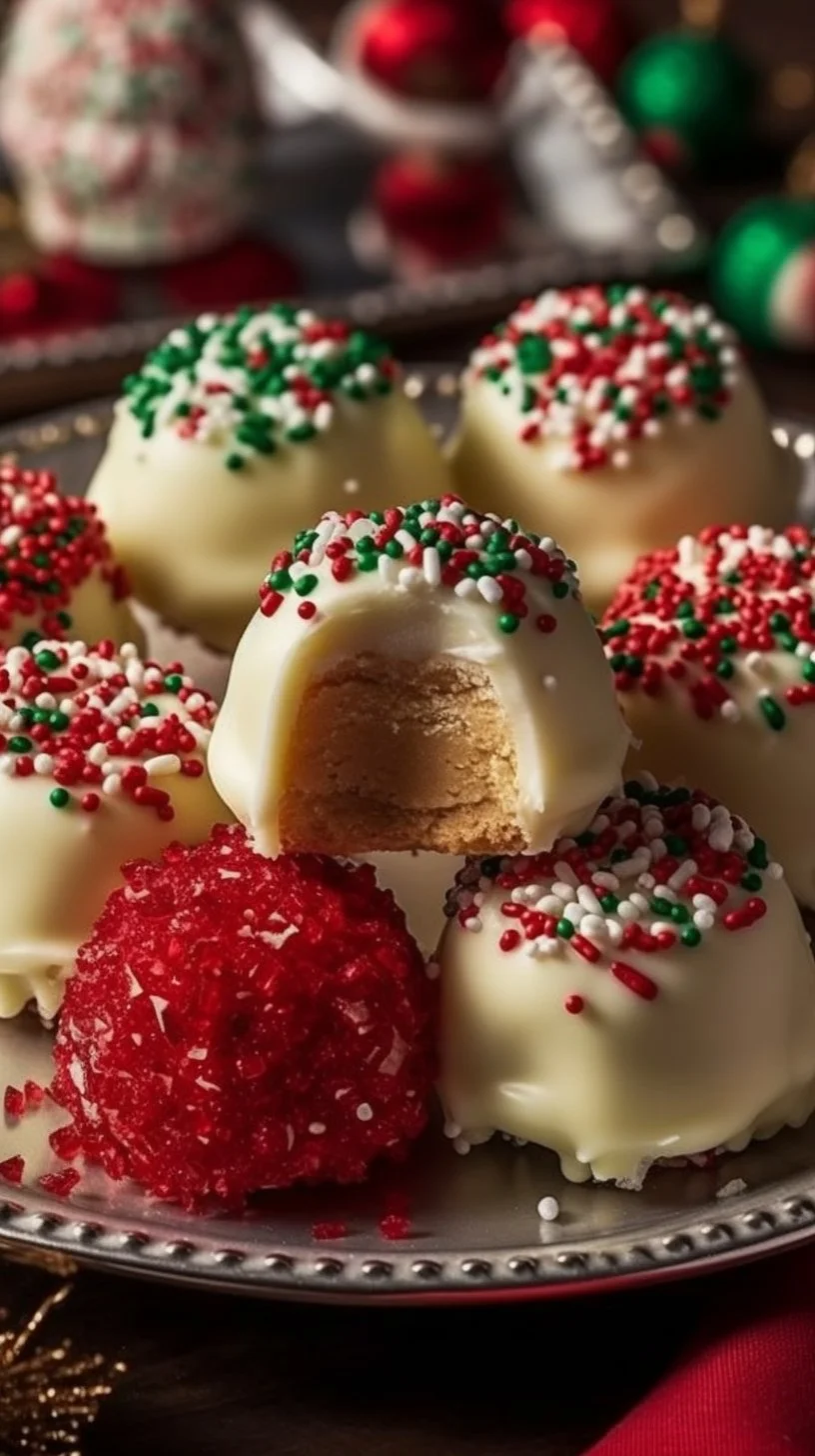 No-Bake Christmas Cheesecake Bites topped with festive decorations