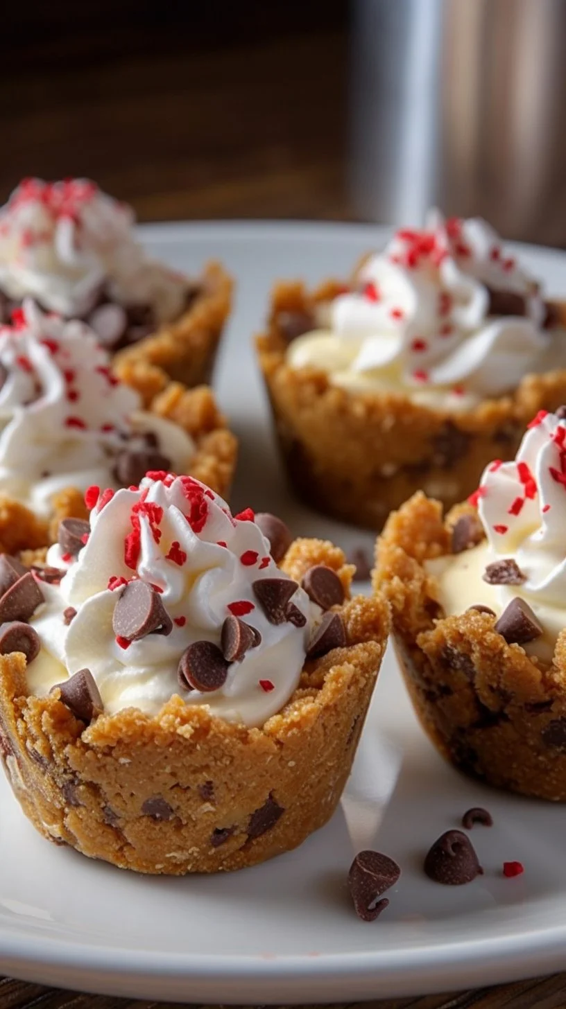 No-bake Christmas cheesecake bites topped with festive decorations