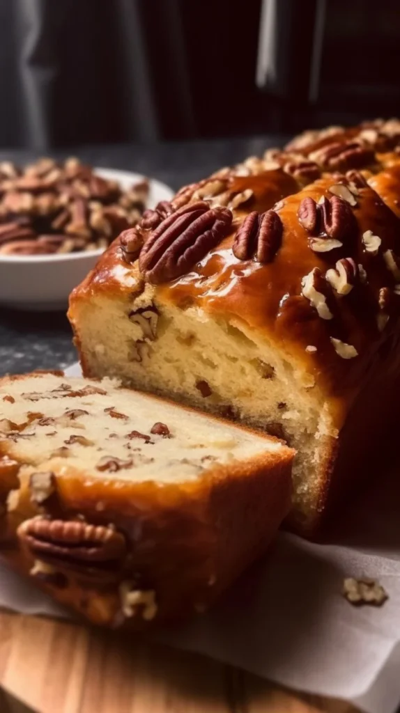 Delicious pecan bars topped with nuts and caramel, perfect for dessert.