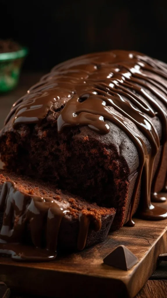 Delicious peppermint brownie bread with chocolate and mint flavor