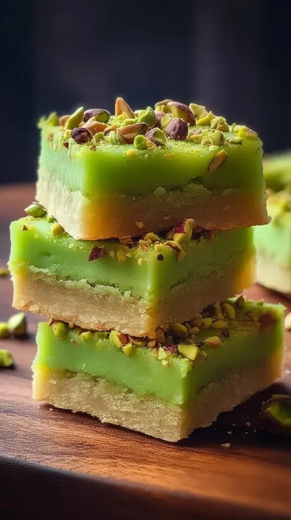 Delicious Pistachio Pudding Sugar Cookie Bars fresh from the oven
