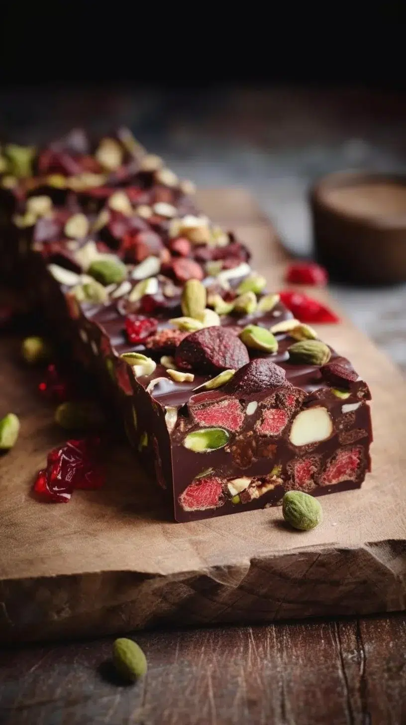 Delicious Rocky Road ice cream topped with marshmallows and nuts.