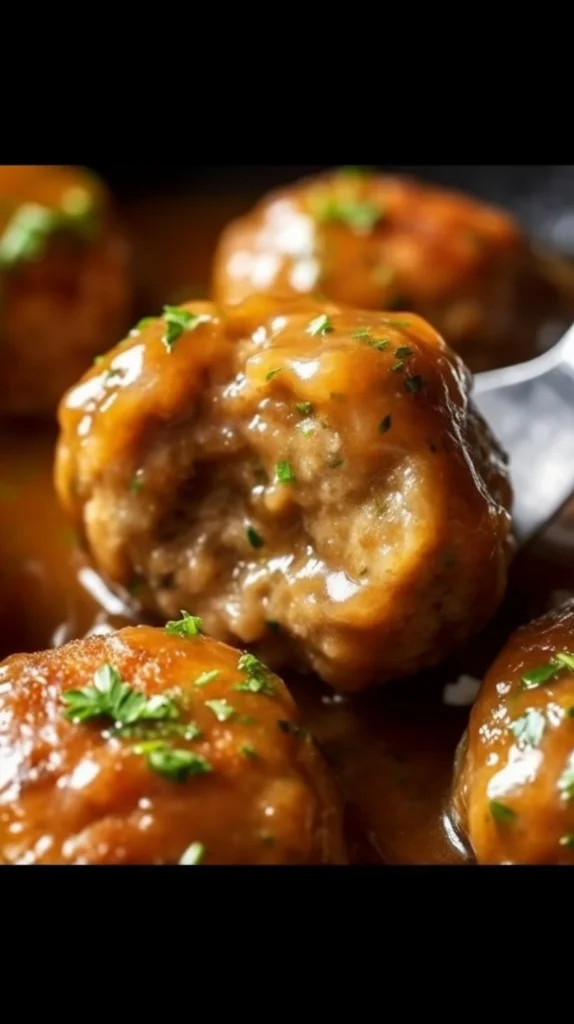 Delicious homemade stuffing balls served on a festive plate