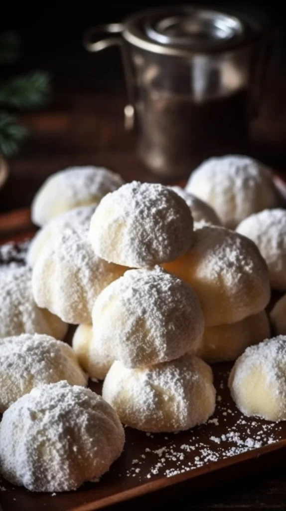 Snowballs made with sweetened condensed milk, perfect for festive celebrations.