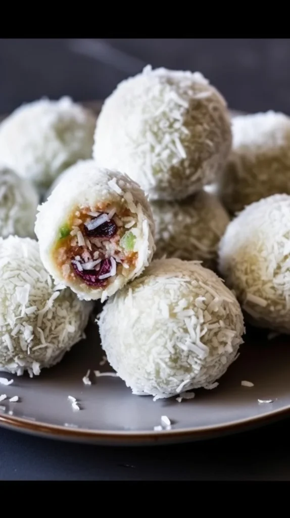 Delicious White Chocolate Cranberry Pistachio Bites on a decorative plate