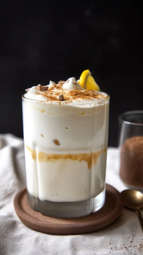Delicious white chocolate orange almond cocoa dessert