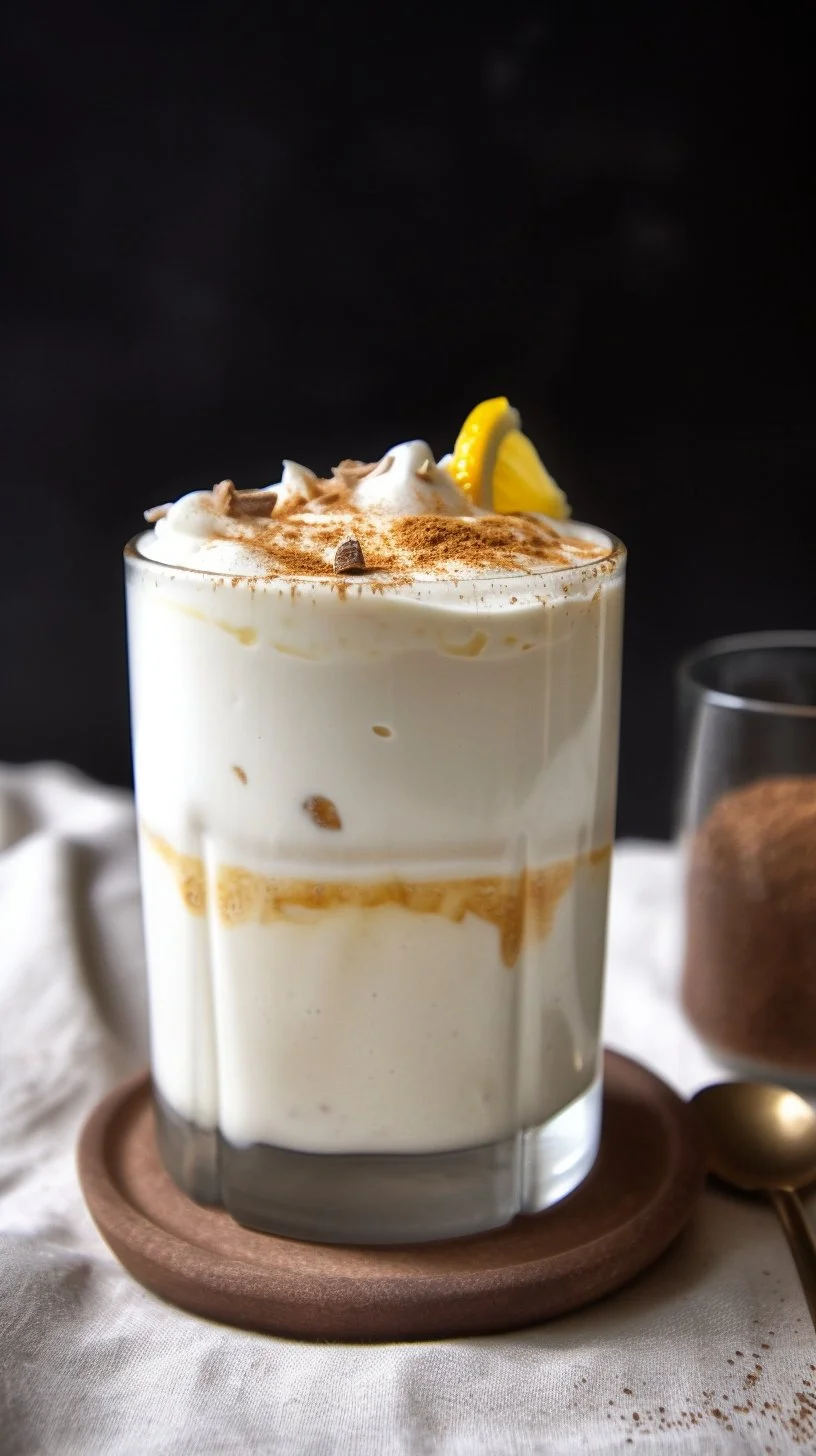 Delicious white chocolate orange almond cocoa dessert