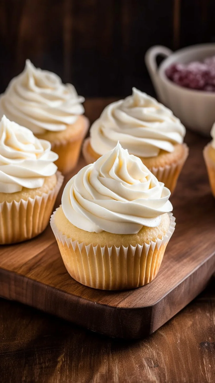 Almond Wedding Cake cupcakes with raspberry filling for weddings