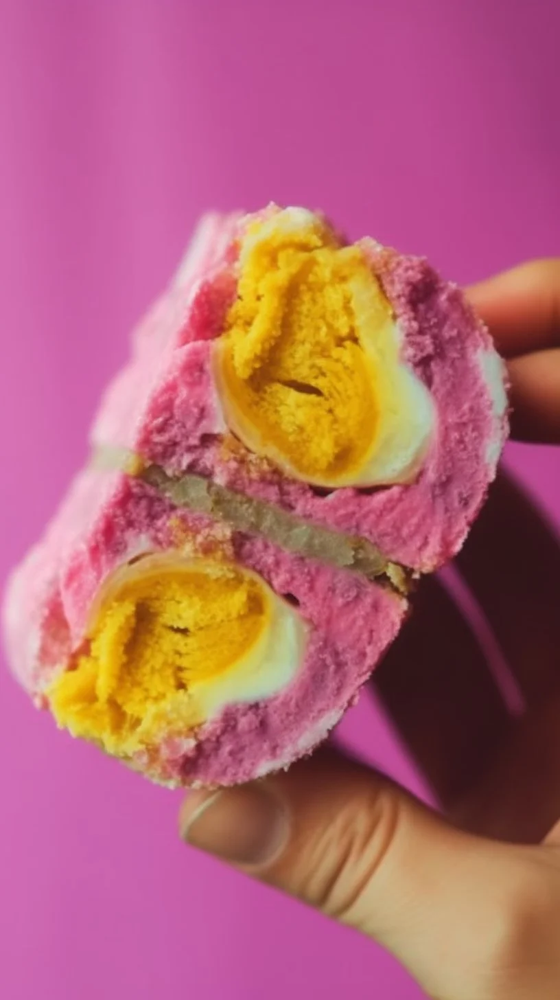 Delicious Banana Mochis snack with a chewy texture and sweet banana flavor.