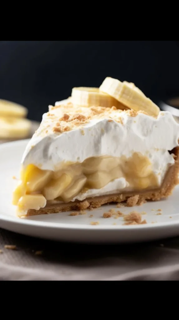 Delicious homemade Banoffee Pie with bananas, toffee, and whipped cream.
