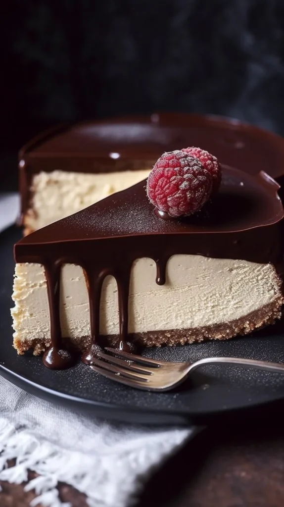 Delicious Bird's Milk Cake topped with cream and chocolate garnish