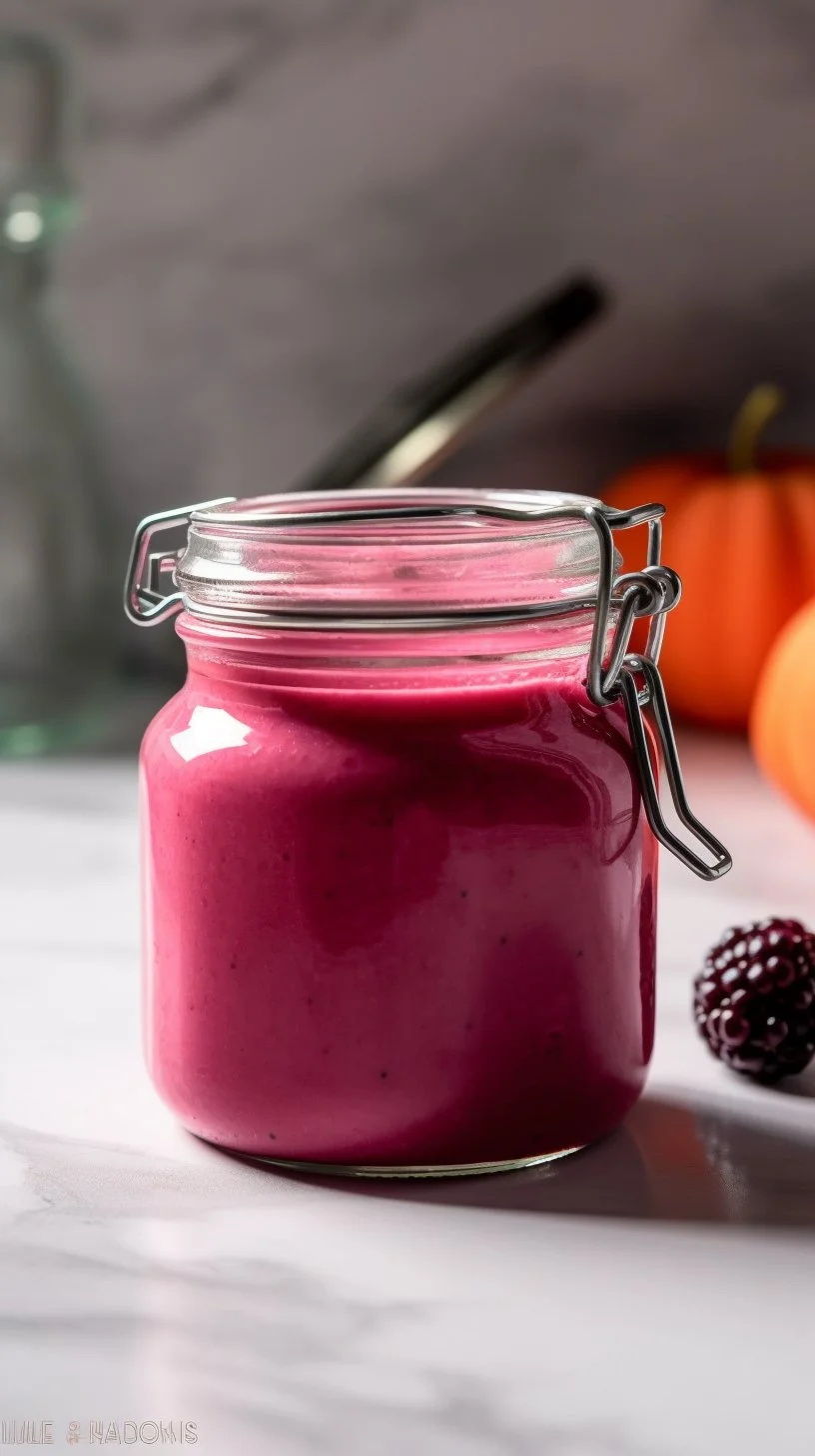Delicious blackberry fruit curd spread on toast