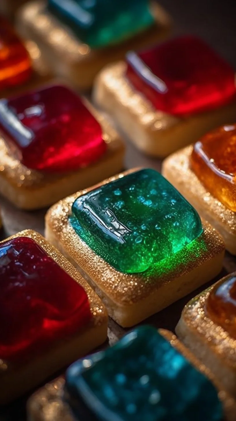 Delicious Candy-filled Cookies decorated with colorful candies