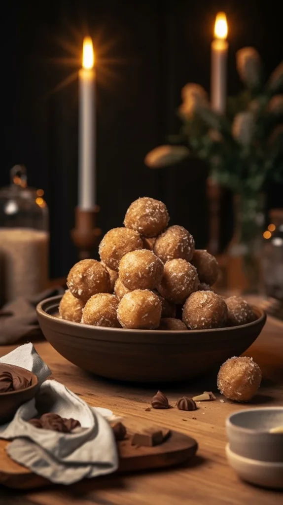 Delicious Caramel Rice Krispie Bites served on a plate