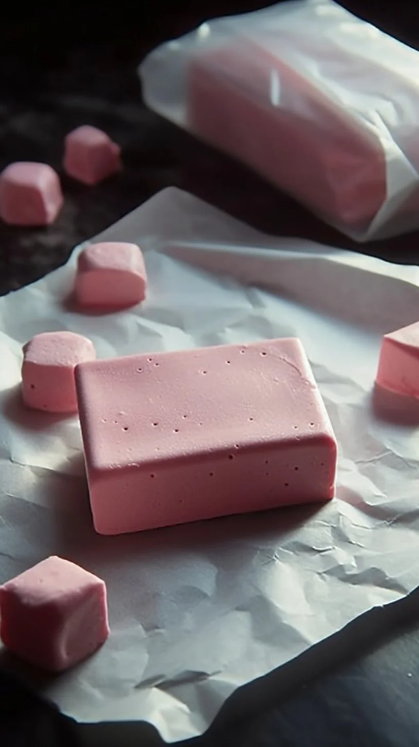 Cherry Turkish Taffy candy with vibrant cherry flavor and chewy texture.