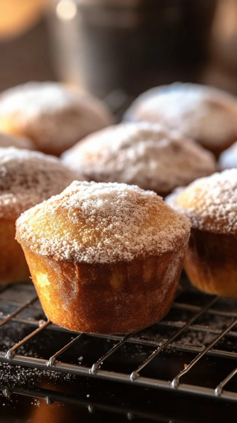 Delicious cinnamon sugar donut muffins fresh from the oven