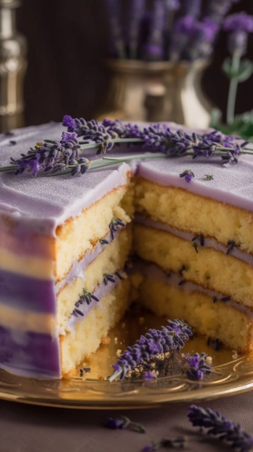 Delicious Earl Grey Lavender Cake showcased on a beautiful plate.