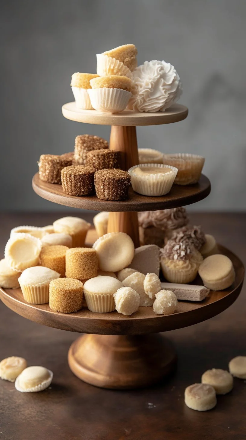 Delicious Filipino Polvoron packaged neatly on a plate