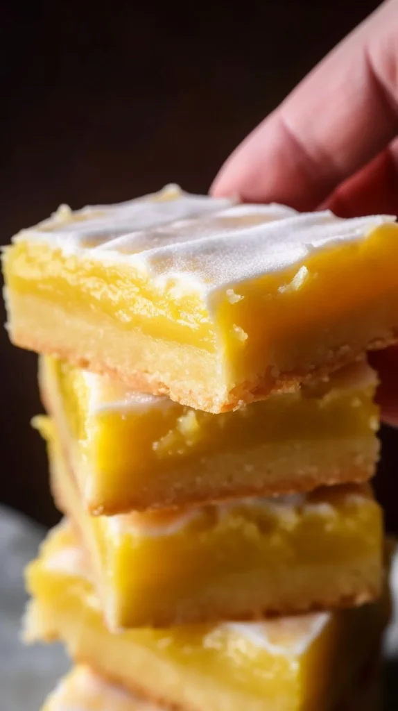 Gluten free lemon brownies with a zesty lemon glaze