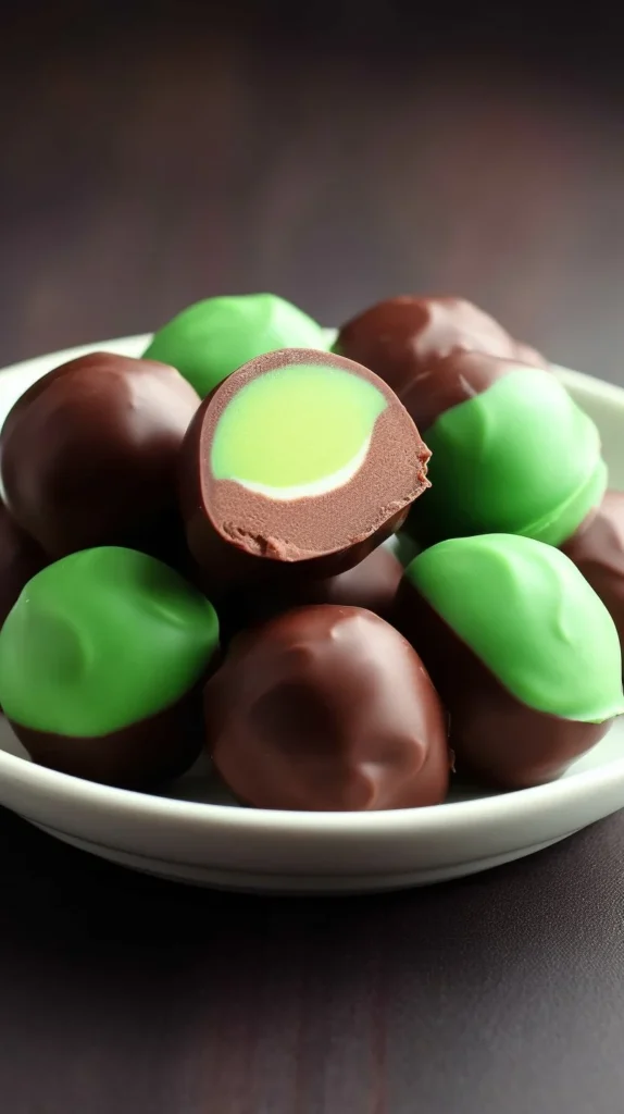 Homemade Mozart Balls with chocolate and marzipan filling