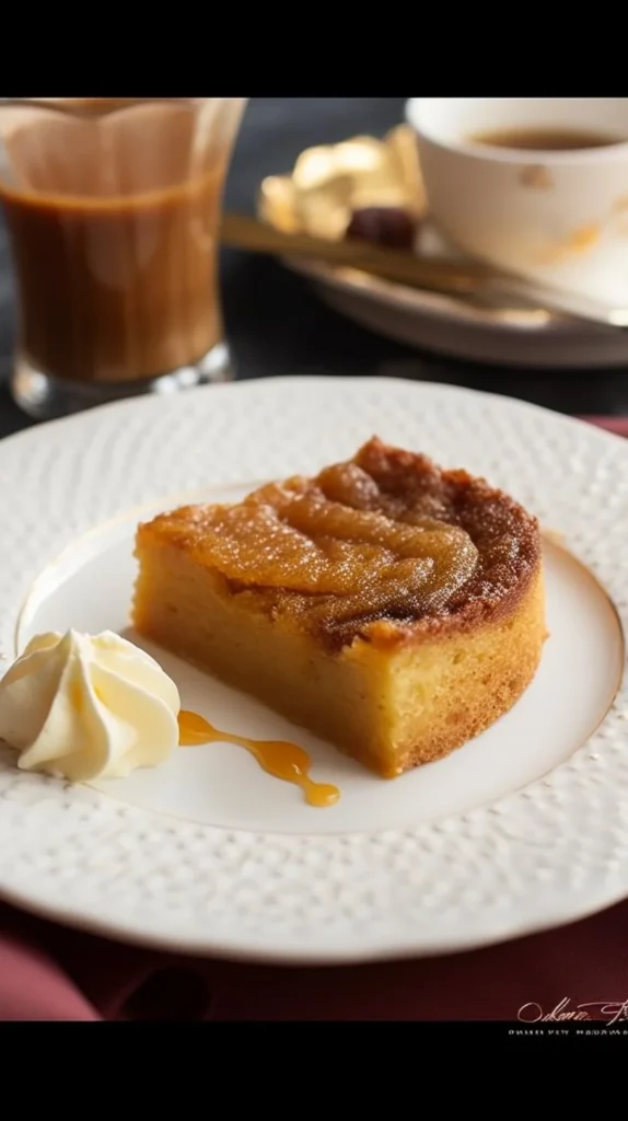 Keto Pumpkin Cake slice topped with cream and pumpkin seeds