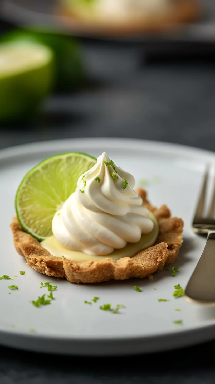 Delicious Key Lime Pie cookies with a zesty lime flavor and a sweet cookie base.
