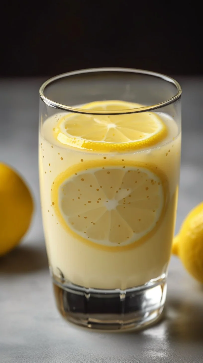Delicious Lemon Cream Chia Pudding served in a glass with lemon slices on top