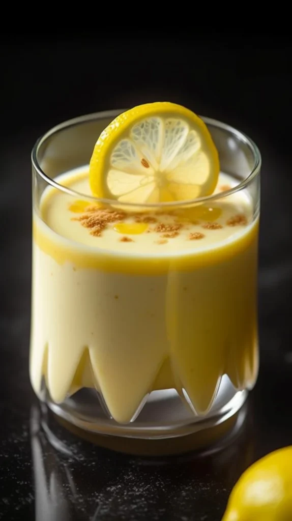 Delicious Lemon Cream Chia Pudding in a glass garnished with lemon zest