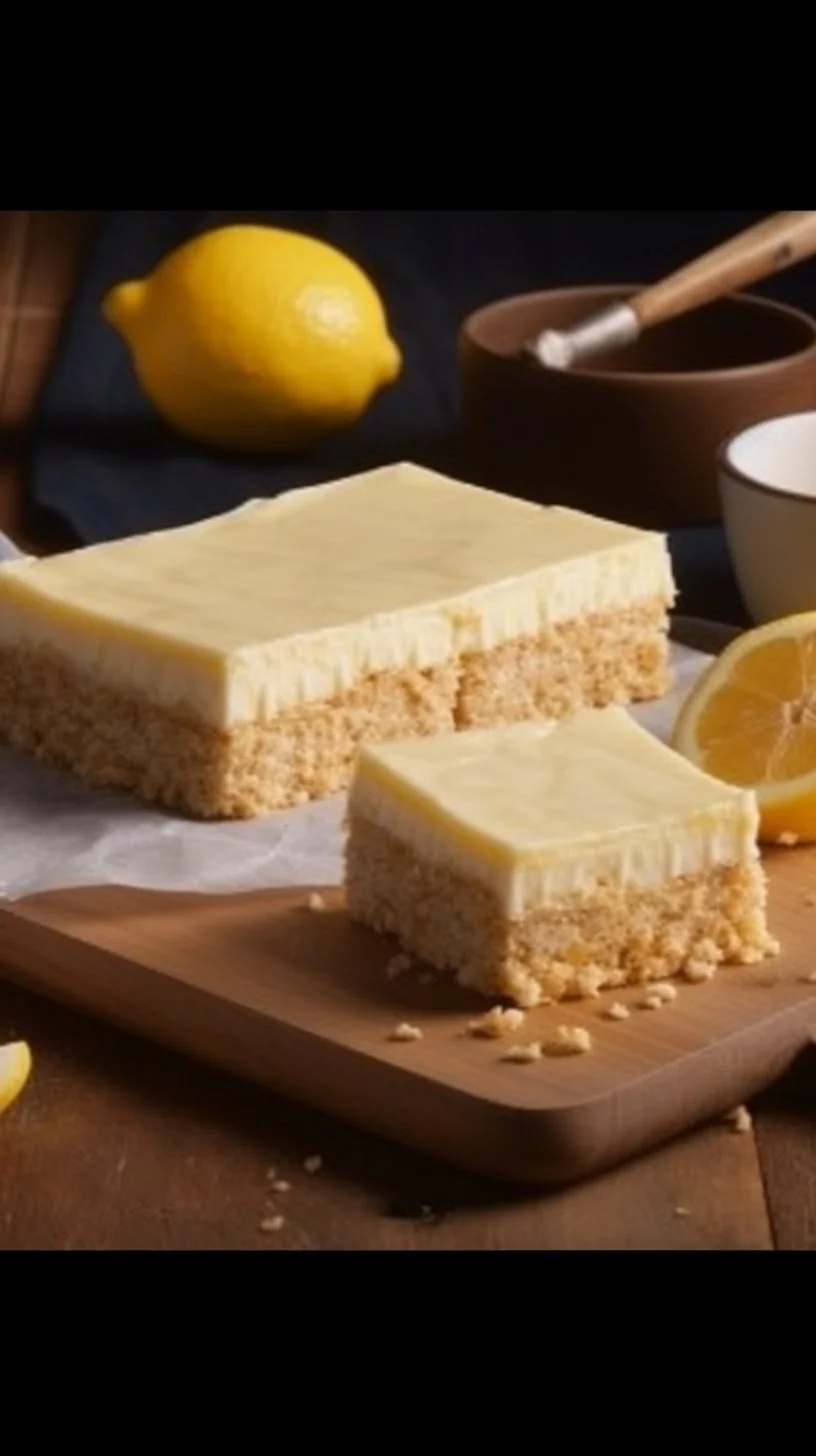 Lemon Weet-Bix Slice on a plate garnished with lemon zest