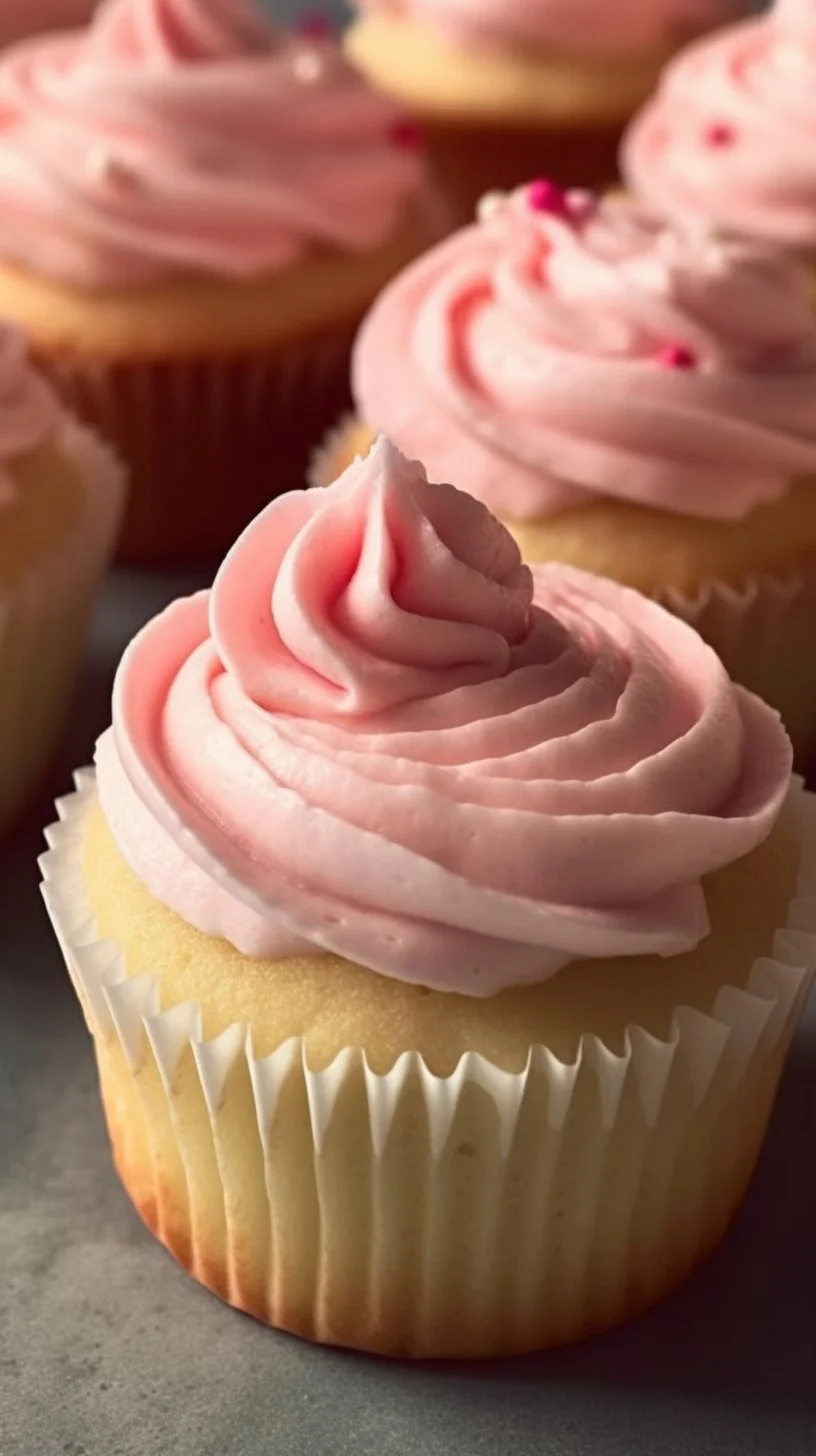 Delicious Magnolia Bakery copycat cupcakes topped with cream frosting