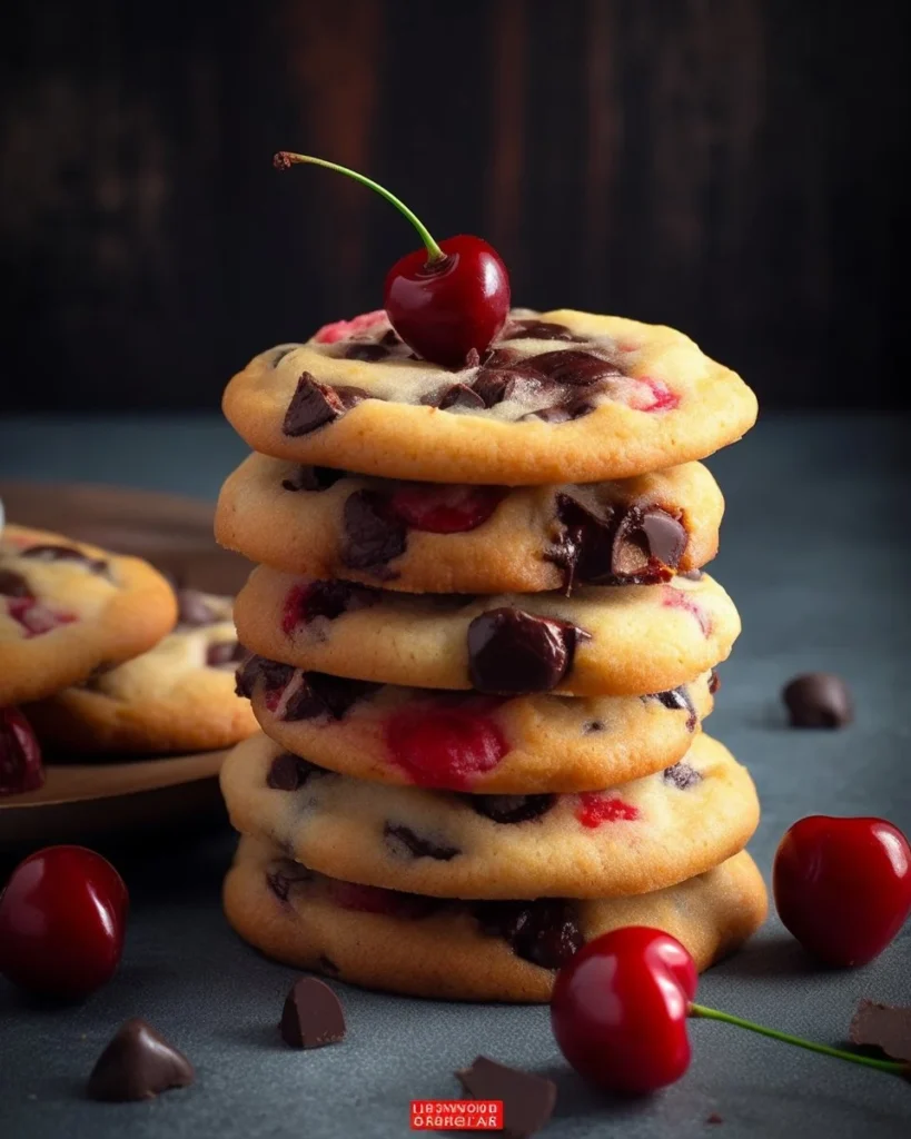 Delicious Maraschino Cherry Shortbread Cookies on a plate