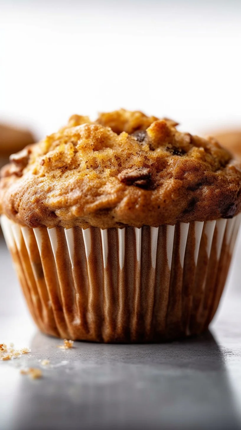 Freshly baked Morning Glory Muffins with fruits and nuts