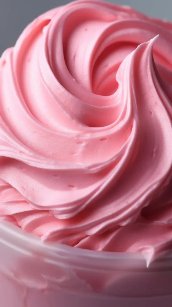 A decadent pink chocolate ganache drizzled over a cake