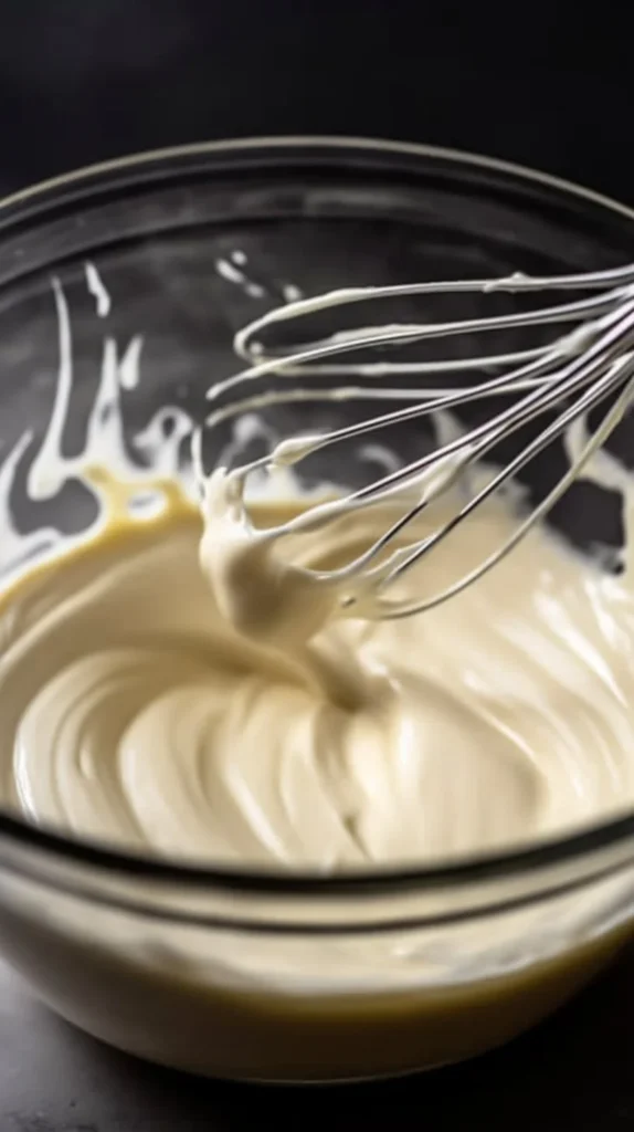 Healthy cream cheese frosting on a dessert