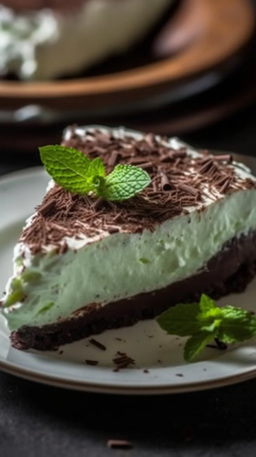 Delicious Shamrock Swirl Pie with green and white swirls for St. Patrick's Day