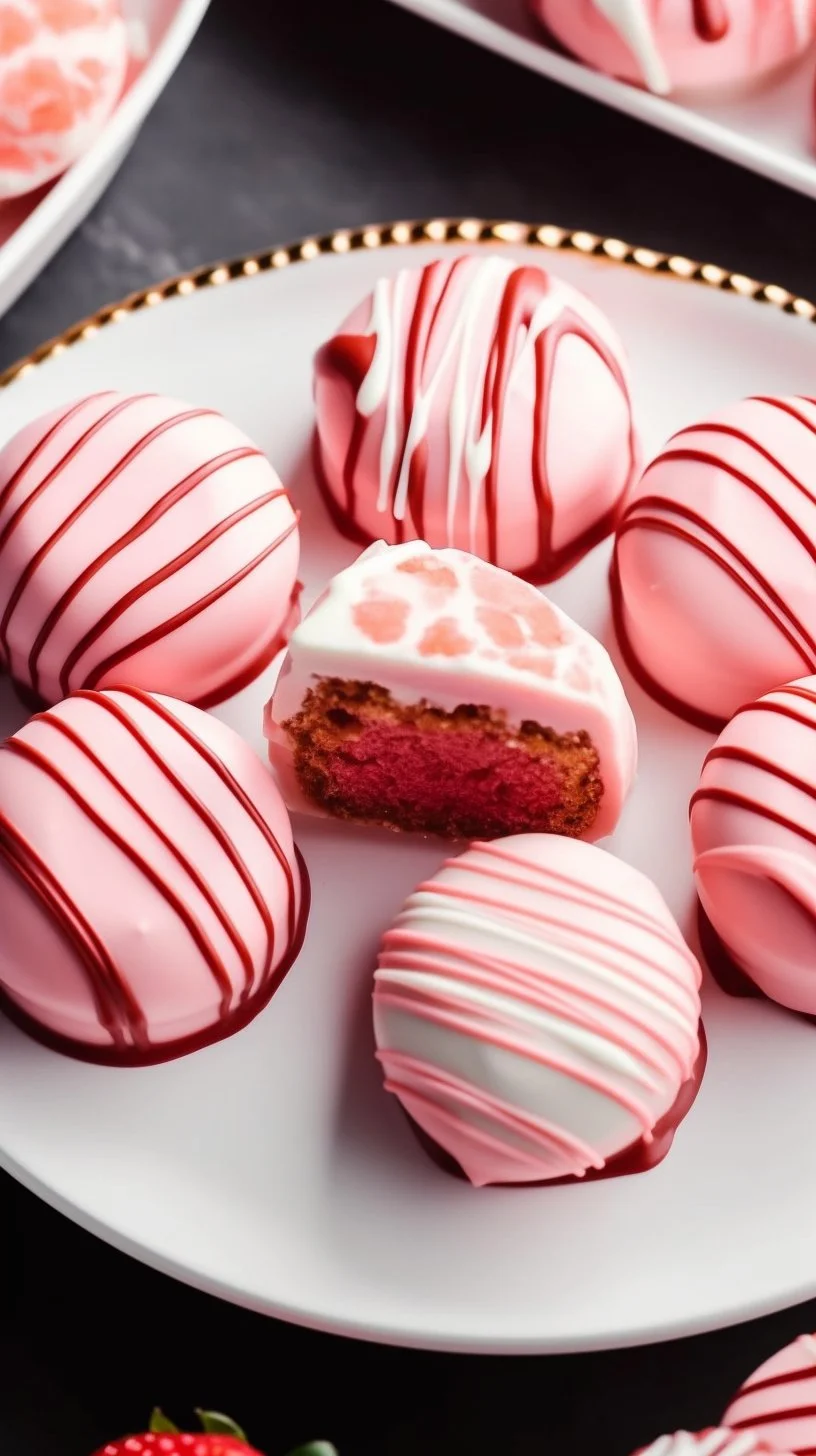 Delicious Strawberry Cheesecake Bites topped with fresh strawberries and whipped cream