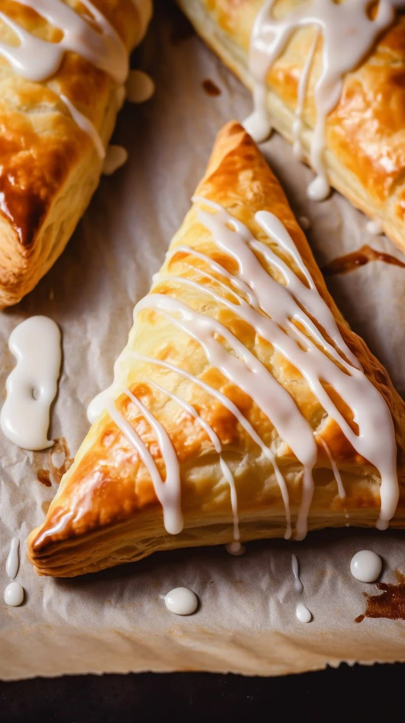 Delicious homemade strawberry turnovers with flaky crust