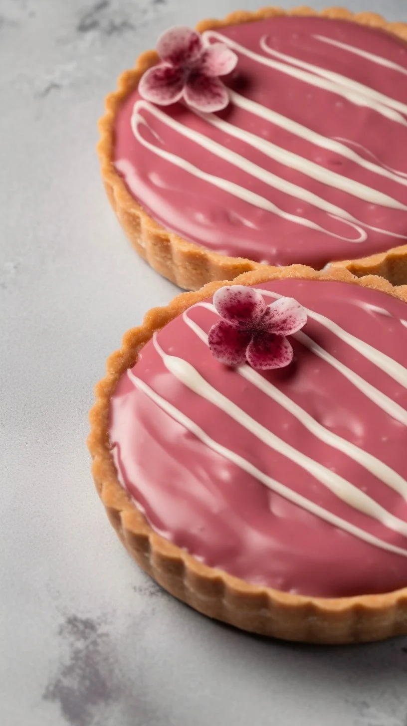 Delicious white chocolate raspberry tart with fresh raspberries on top