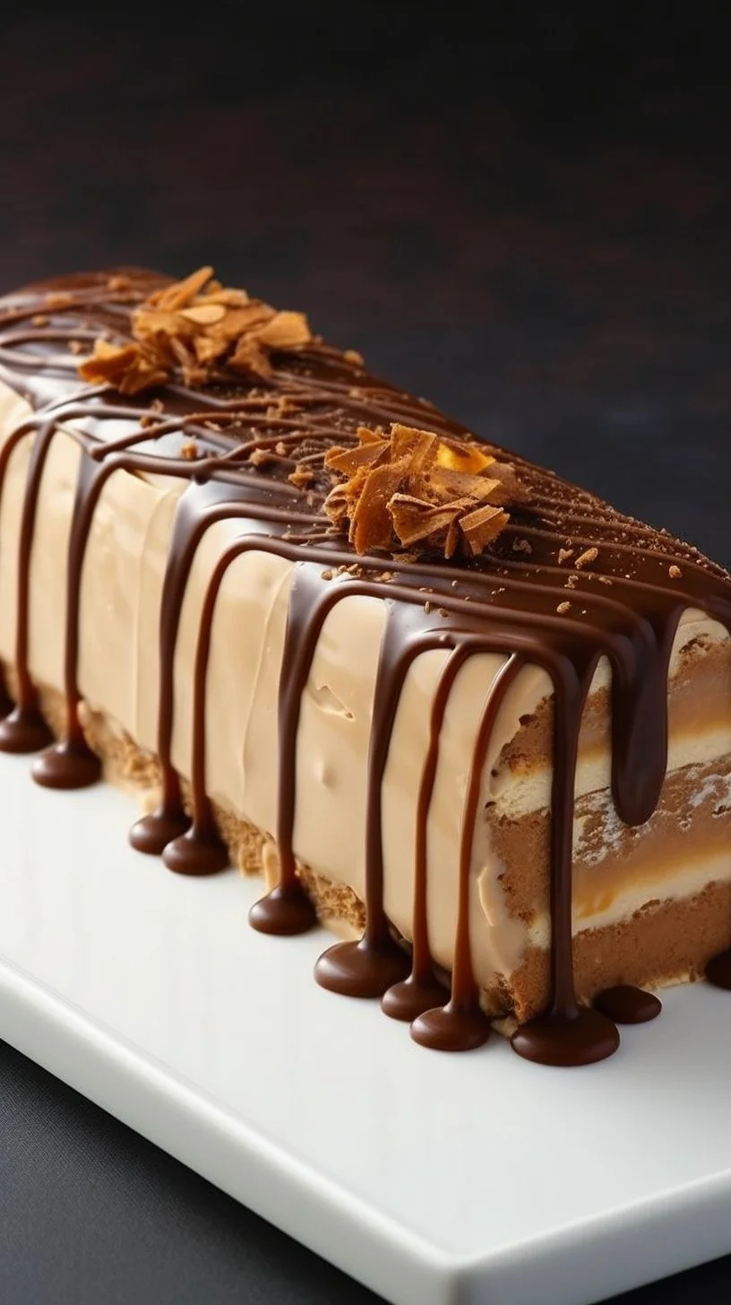 Delicious Biscoff Ice Cream Log garnished with cookie crumbs