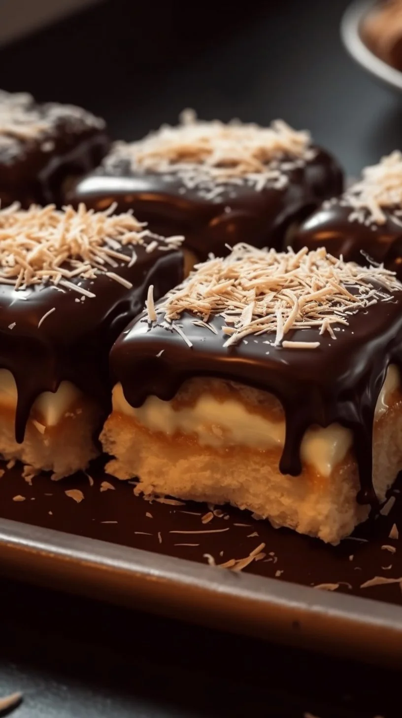 Boston Cream Stuffed Hawaiian Rolls with chocolate glaze and cream filling