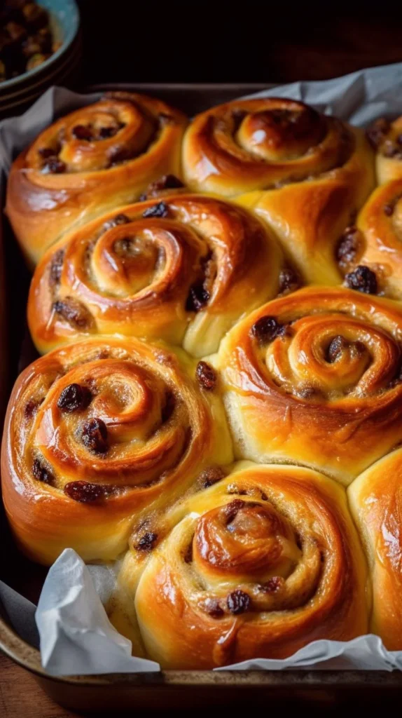 Brioche roll with candied fruits styled like traditional Panettone