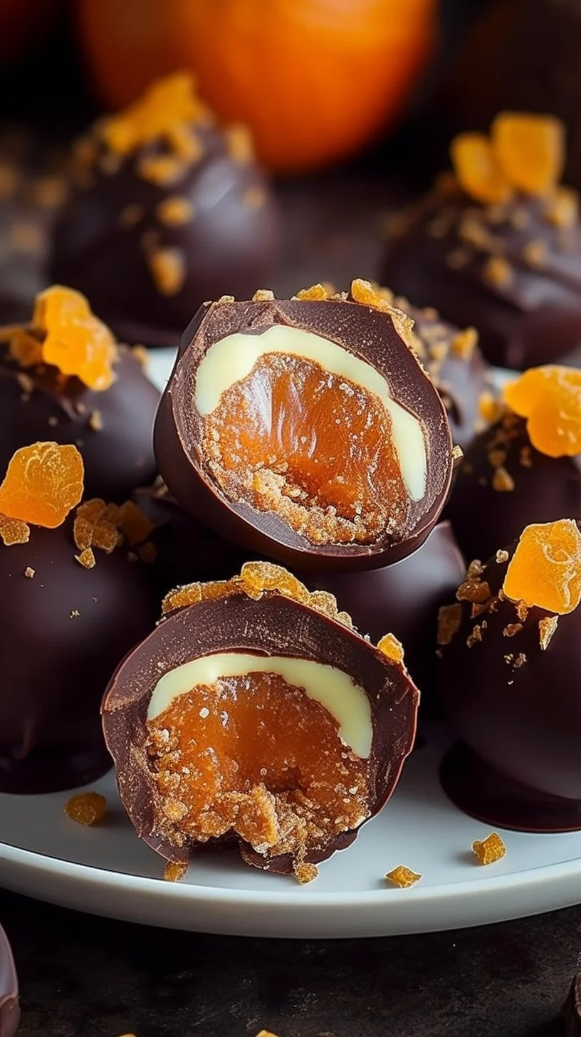 Homemade Butterfinger chocolate caramel crunch truffles on a plate