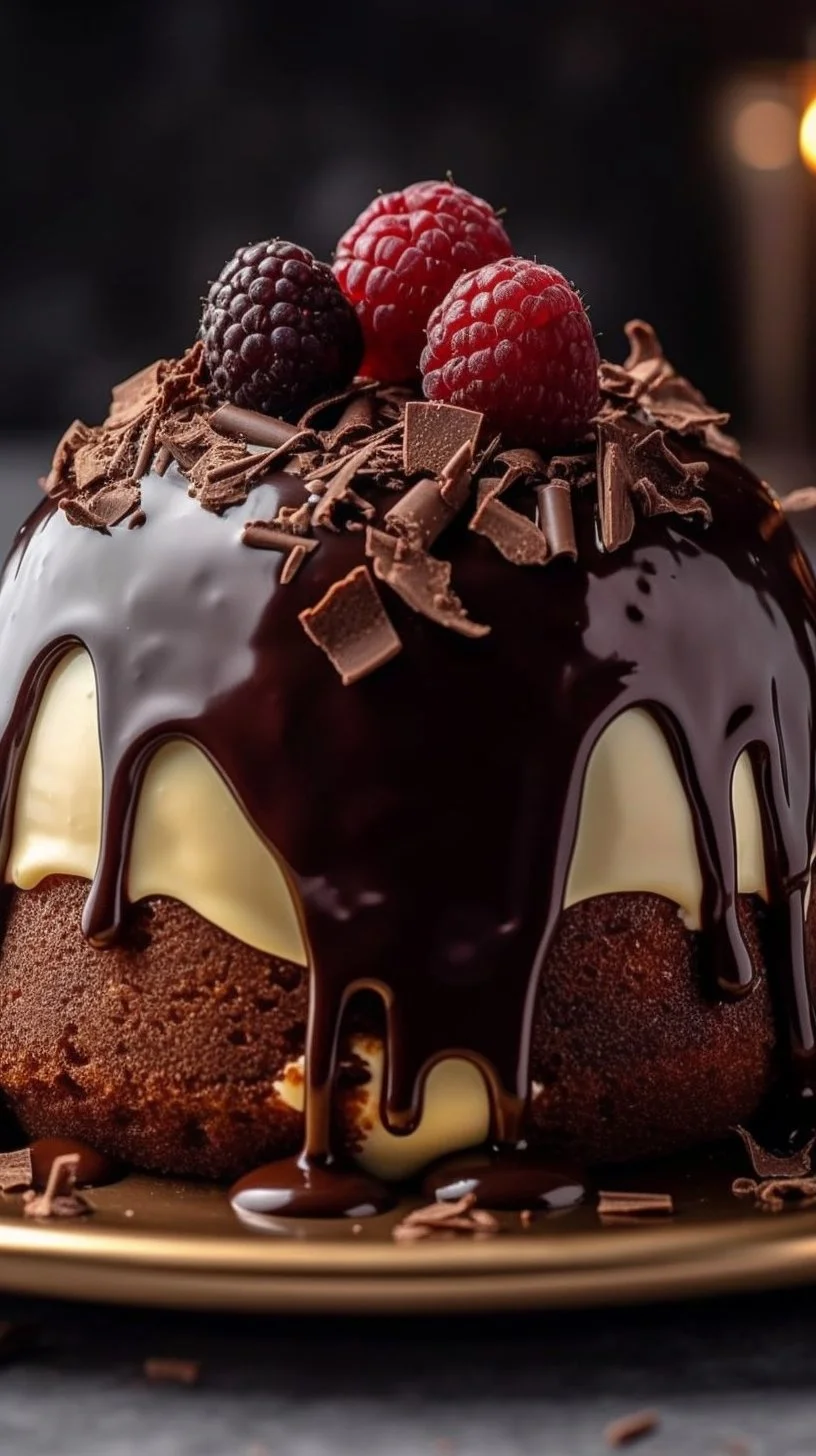 Delicious chocolate cake with cream cheese frosting topped with chocolate shavings