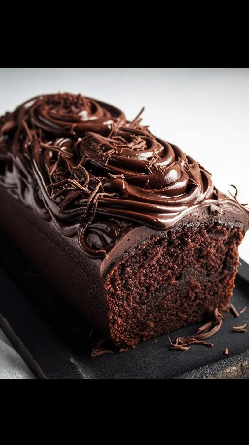 Delicious Chocolate Banana Cake with chocolate frosting and banana slices on top