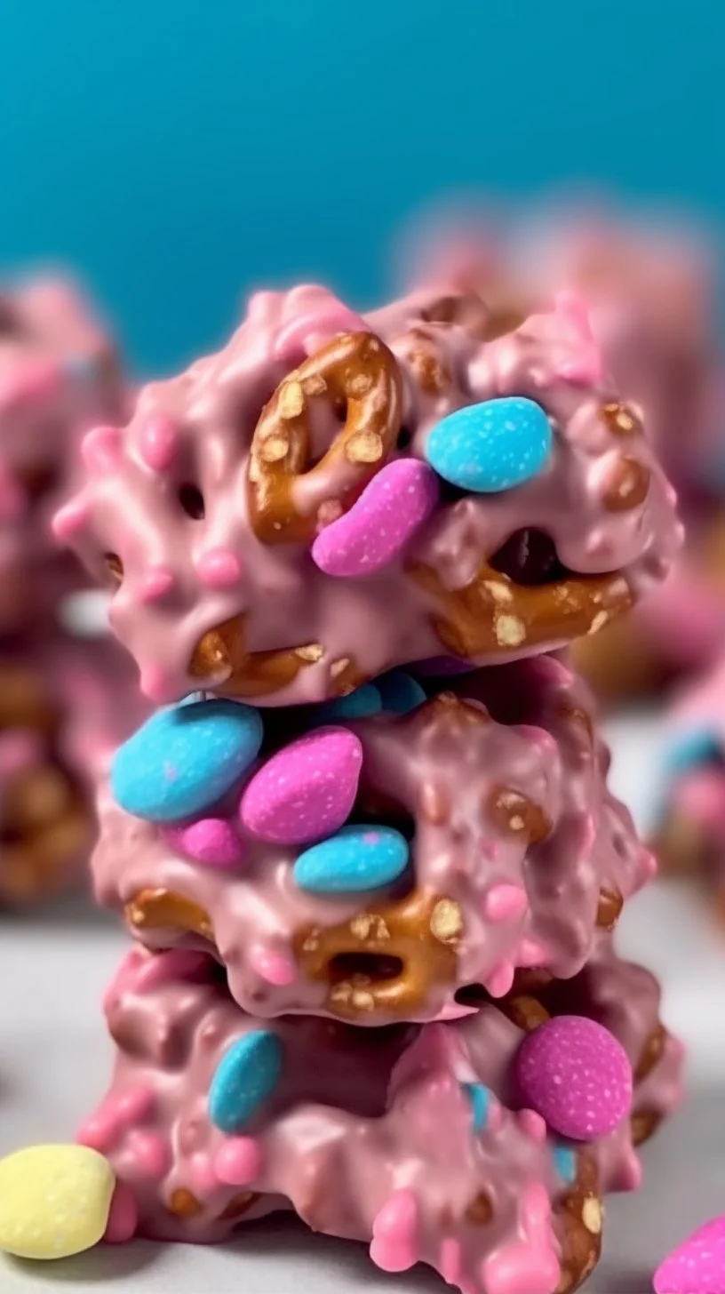 Crockpot Chocolate Pretzel Valentine's Candy in a festive bowl